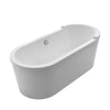 Oval Double Ended Single Sided Armrest Freestanding Lucite Acrylic Bathtub