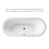 Oval Double Ended Single Sided Armrest Freestanding Lucite Acrylic Bathtub