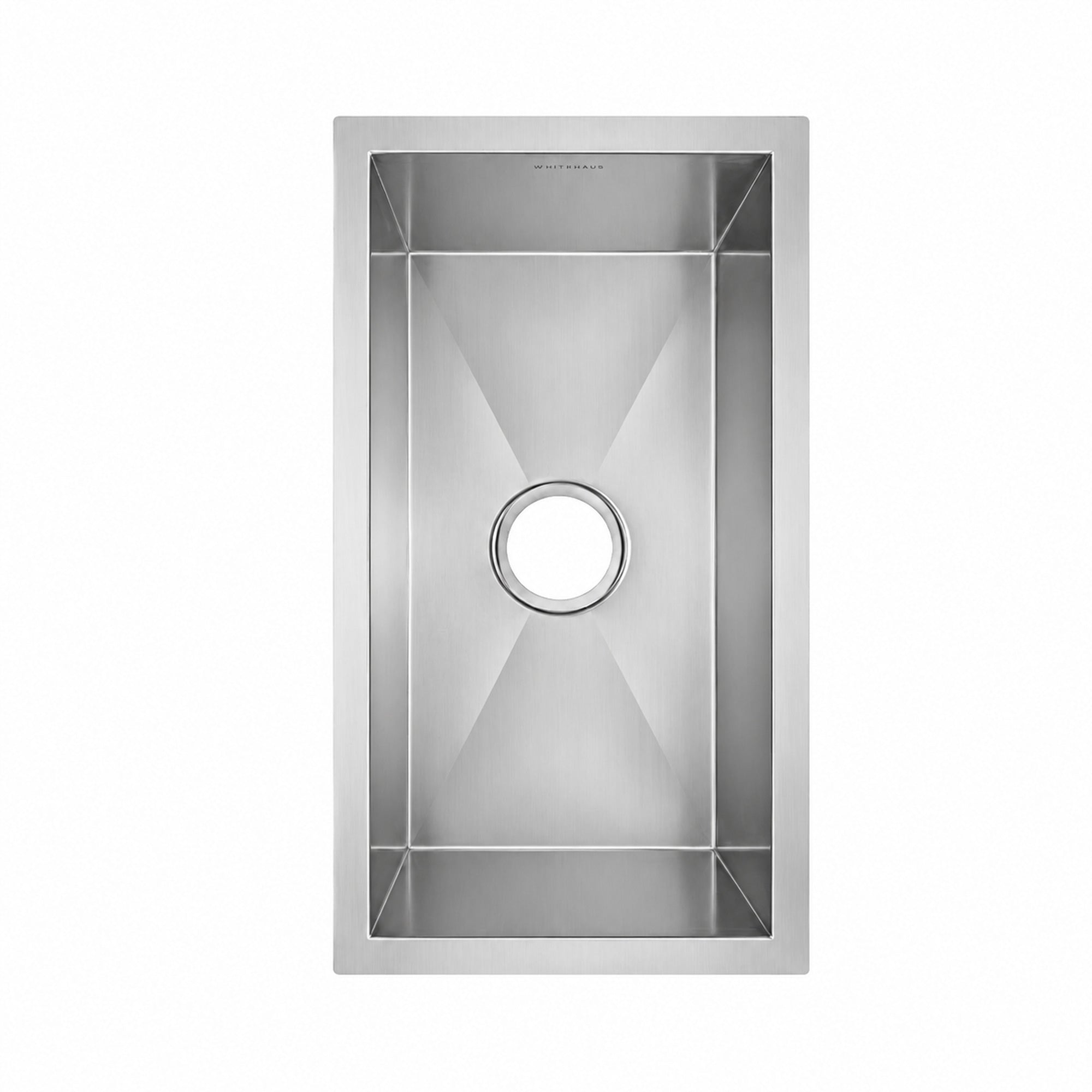 Brushed stainless steel commercial single bowl undermount sink