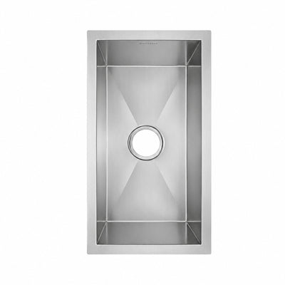 Brushed stainless steel commercial single bowl undermount sink