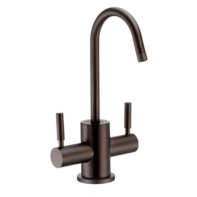 Point of Use Instant Hot/Cold Water Drinking Faucet with Gooseneck Swivel Spout