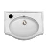 Isabella Collection 14" Small Rectangular Wall Mount Basin with Integrated Oval Bowl