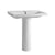 Isabella Collection 23" Tubular Pedestal Sink with Rectagular Basin and Chrome Overflow