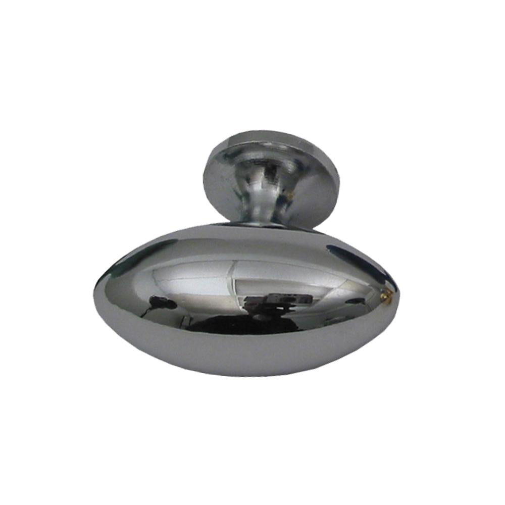 Oblong-shaped knob made of solid brass.