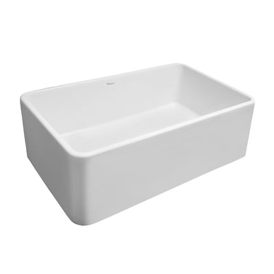 Duet Series 30" reversible fireclay sink with smooth front apron