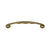 Solid brass curved pull handle with grip notches.