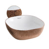16" Square Vessel Sink with Embossed Exterior and Smooth Interior