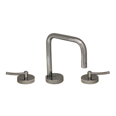 Metrohaus Lavatory Widespread Faucet with Swivel Spout, Pop-up Waste and Lever Handles