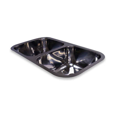Polished Double Bowl Undermount Sink | WHNEDB3118-PSS