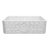 Reversible Series 33" double bowl Fireclay kitchen sink with Gothichaus Design
