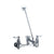 Heavy Duty wall mount service sink faucet with support bracket and lever handles