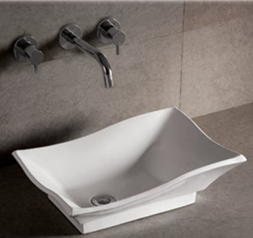 Isabella Collection 20" Rectangular Above Mount Basin with Offset Center Drain