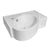 Isabella Collection 23" Rectangular Wall Mount Bathroom Basin with an Integrated Oval Bowl, Overflow, Single Faucet Hole and Rear Center Drain