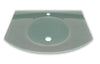 New Generation Arched 1/2" Matte Glass Counter Top with Integrated Round Basin