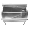 39" Pearlhaus Stainless steel  large, single bowl freestanding utility sink