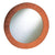 New Generation Large Round Mirror with Embossed Terra Cotta Border