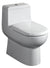 Magic Flush Eco-Friendly One Piece Toilet with a Siphonic Action Dual Flush System, Elongated Bowl 1.6/1.1 GPF