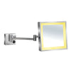 Square Wall Mount Led 5X Magnified Mirror