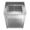 30" Pearlhaus stainless steel single door utility cabinet with sink
