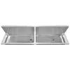 72" Noah's Collection stainless steel double bowl wall mount utility sink