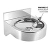 12" Noah's Collection stainless steel commercial wall mount drinking fountain