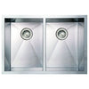 30" Stainless steel commercial double bowl undermount sink