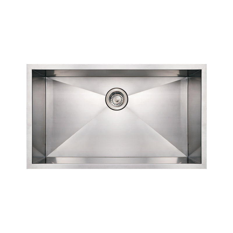 32" Noah's Collection Brushed stainless steel commercial single bowl undermount sink