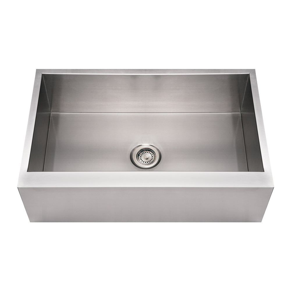 33" Brushed stainless steel commercial single bowl front apron sink