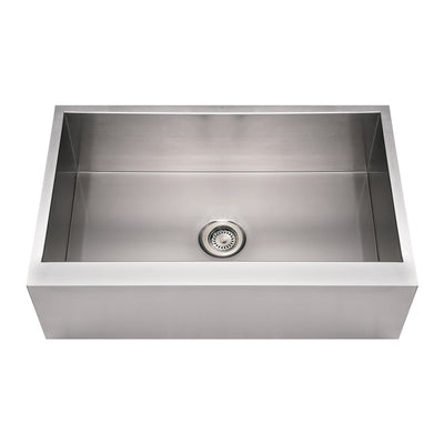 33" Brushed stainless steel commercial single bowl front apron sink