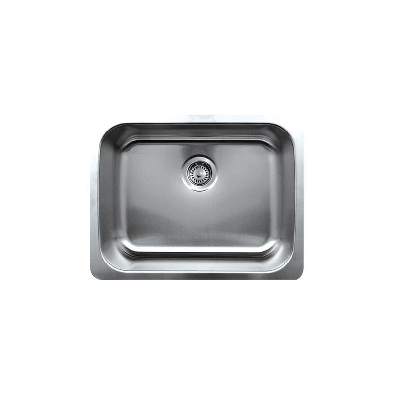 Noah's Collection 23" Brushed Stainless Steel Single Bowl Undermount Sink