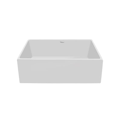 Reversible Series 27" Farmhaus Fireclay Sink with a Plain Front Apron