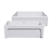 Glencove 30" Reversible fireclay kitchen sink with elegant beveled front apron