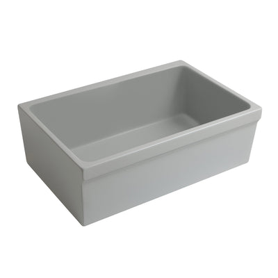 Glencove 30" Reversible fireclay kitchen sink with elegant beveled front apron