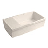 Quatro Alcove 36" large reversible fireclay kitchen sink with integral drainboard