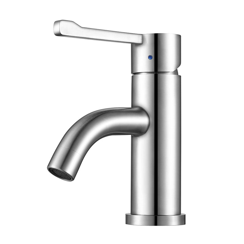 Waterhaus Solid Stainless Steel, single hole, extended single lever lavatory faucet