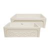 St. Ives 33" reversible fireclay kitchen sink with embossed vine design