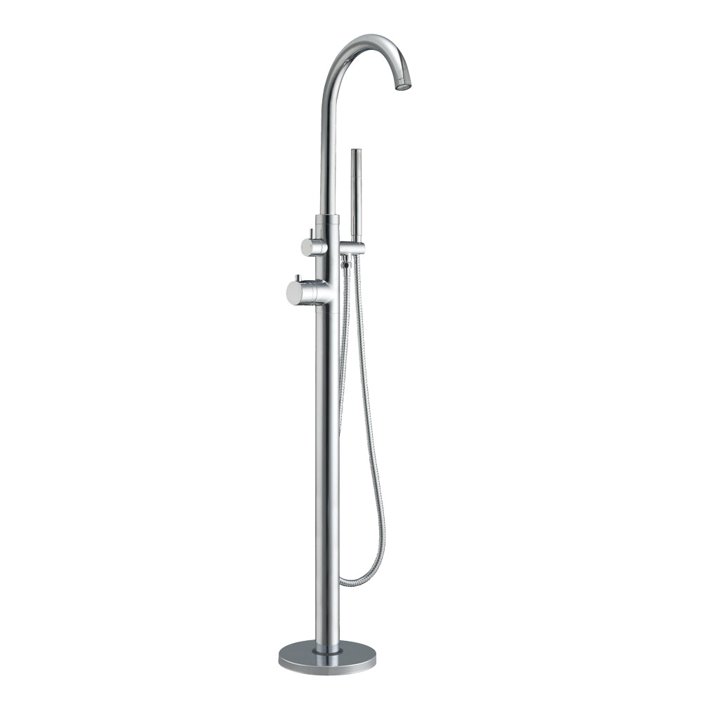 Bathhaus Freestanding 41" Single Lever Tub Filler with Integrated Diverter Valve and Hand Held Shower Spray Spray