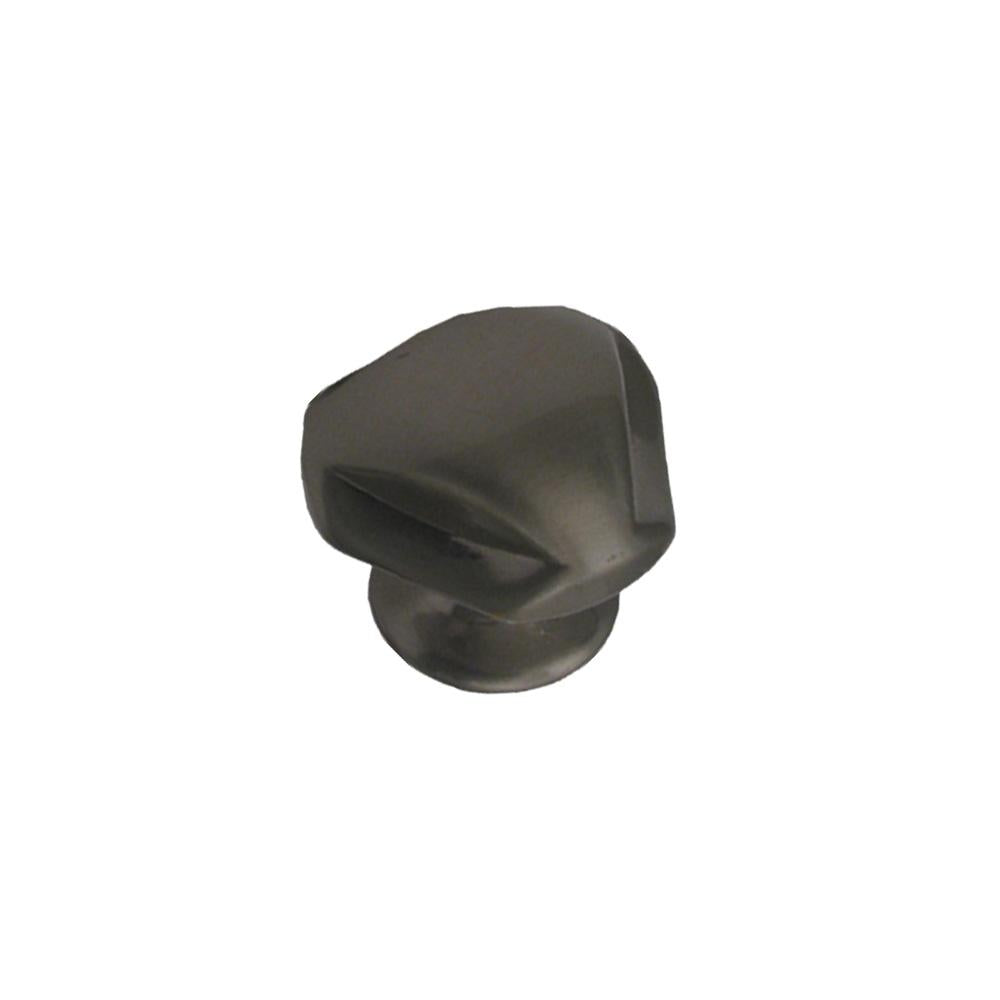 Triangular-shaped knob made of solid brass.