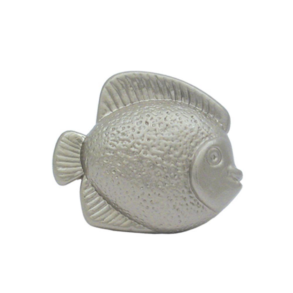 Solid brass fish-shaped knob.