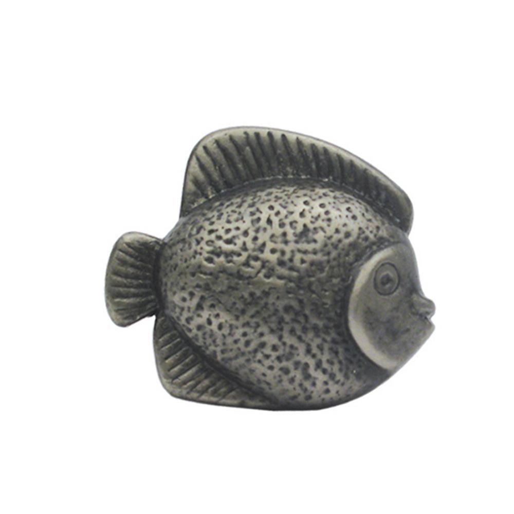 Solid brass fish-shaped knob.