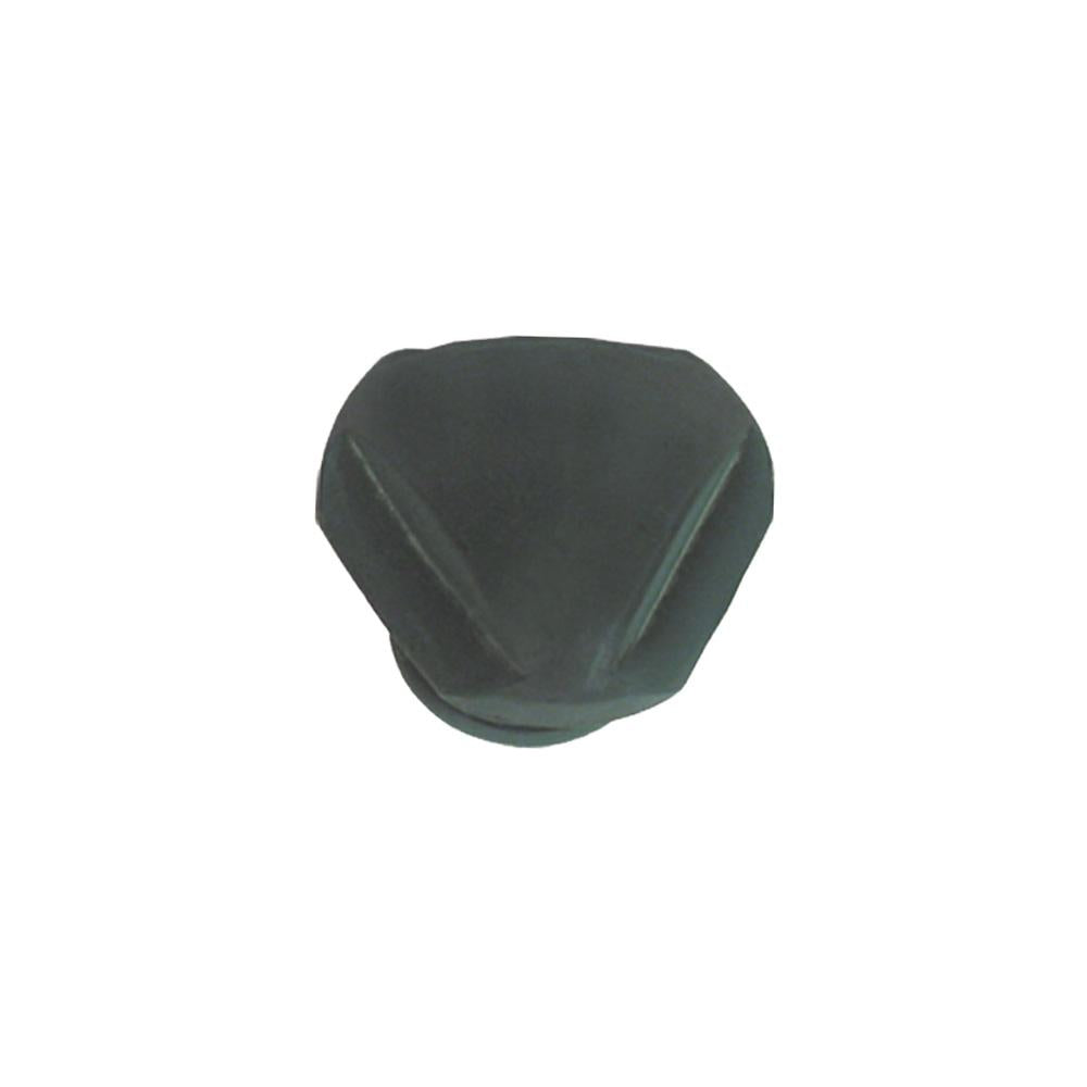 Triangular-shaped knob made of solid brass.