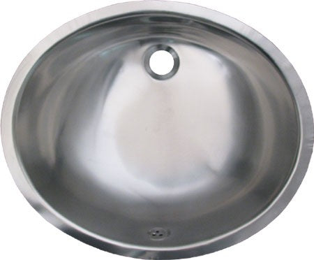 WH920ASL Satin Stainless Steel Oval Undermount Bathroom Basin Sink
